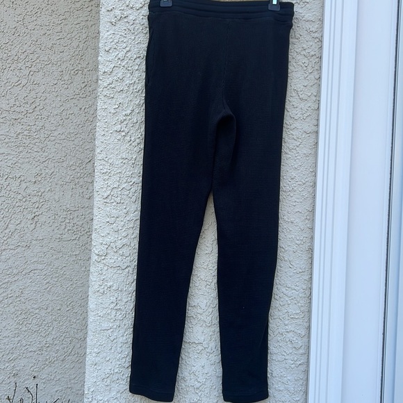 Tna Aritzia Black Waffle Knit Jogger Pant Women's Size S - Picture 6 of 10